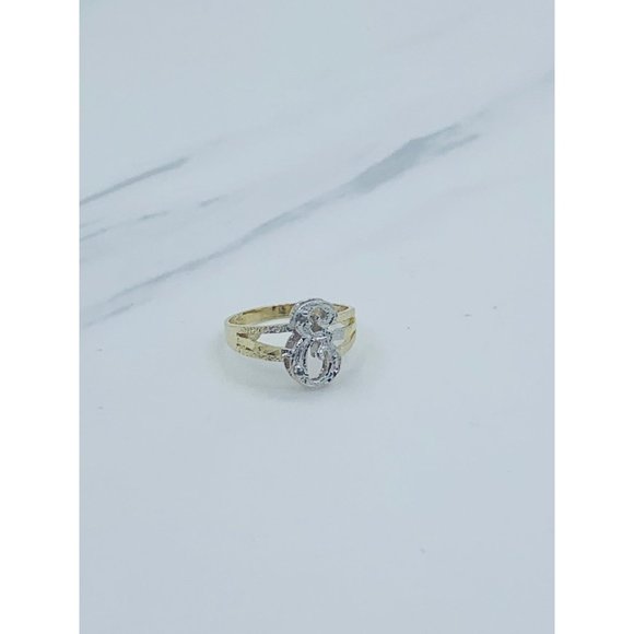 ❤️ Real 10k Gold Initial Women’s Ring E size 6.5 ❤️